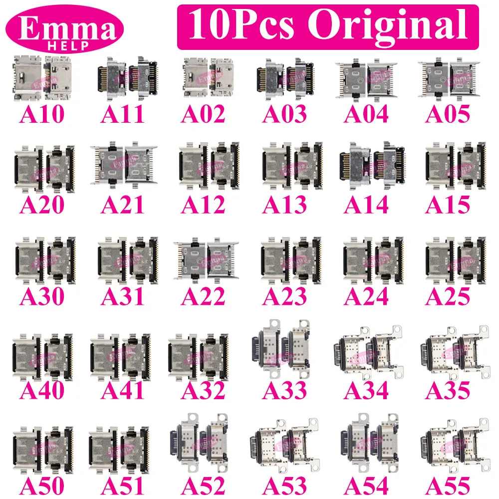 10Pcs USB Charger Charging Port Dock Connector Origianl For Samsung A52 A72 A53 A35 A55 A33 A32 A23 A13 A34 A25 A52s A04 A05 A15