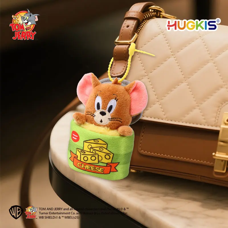 HUGKIS Tom Cat Can Series Pluche Speelgoed Tas Charm Sleutelhanger Hangertje Jerry Mouse Schattig Zacht Pluche Knuffel Kind Speelgoed Feestelijk Kawaii Leuke Cadeaus