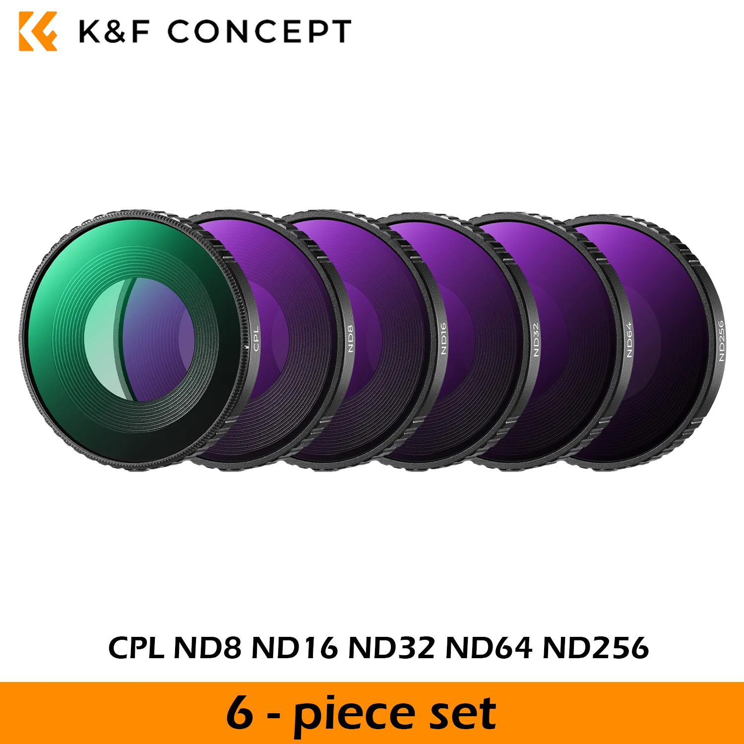 K&F CONCEPT Schroefdraadfilter UV CPL ND PL Black Mist 1/4 voor DJI Osmo Action 6 ND8 16 32 256 Gepolariseerde Neutral Density F