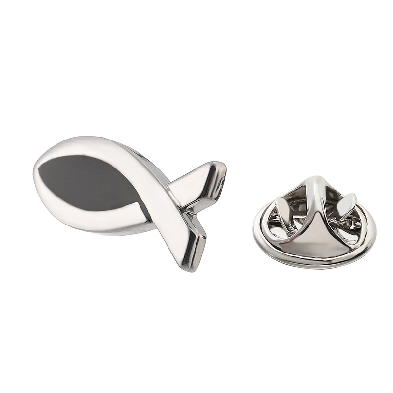 Men's Brooch Scarf Hat Accessories Black Fish Animal Clip Neckpin Badge Pin Woman Wedding Couple High Quality Jewelry Gifts