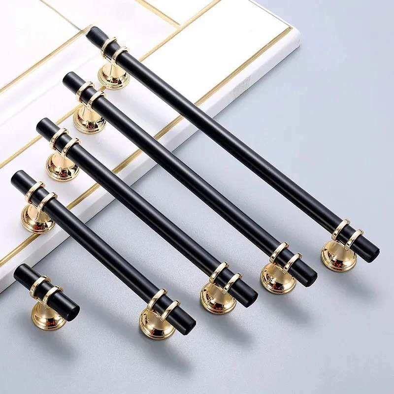 Gold Small Cabinet Handle Extended Hardware Furniture Door Pull Nordic Style Large Wardrobe Handle Accessories
