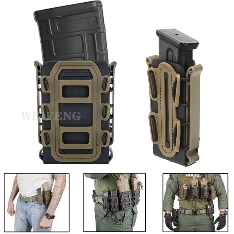 Bolsa Porta Cargadores Molle 5.56 7.62 9mm compatible AR15 M4 AK Glock