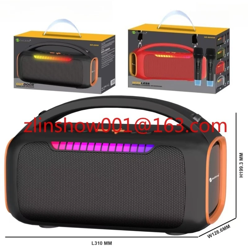 

Мощный беспроводной микрофон 30 Вт, 5400 мАч, портативный динамик BT, караоке, подходит для детей, семейных встреч на открытом воздухе