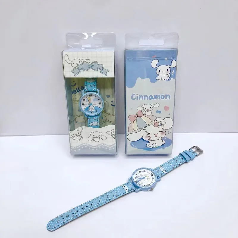 Sanrio Anime Watch Kawaii Cinnamoroll My Melody Cartoon Watch Student Quartz Watch Gift Boutique Gift Box Cute Girly Heart