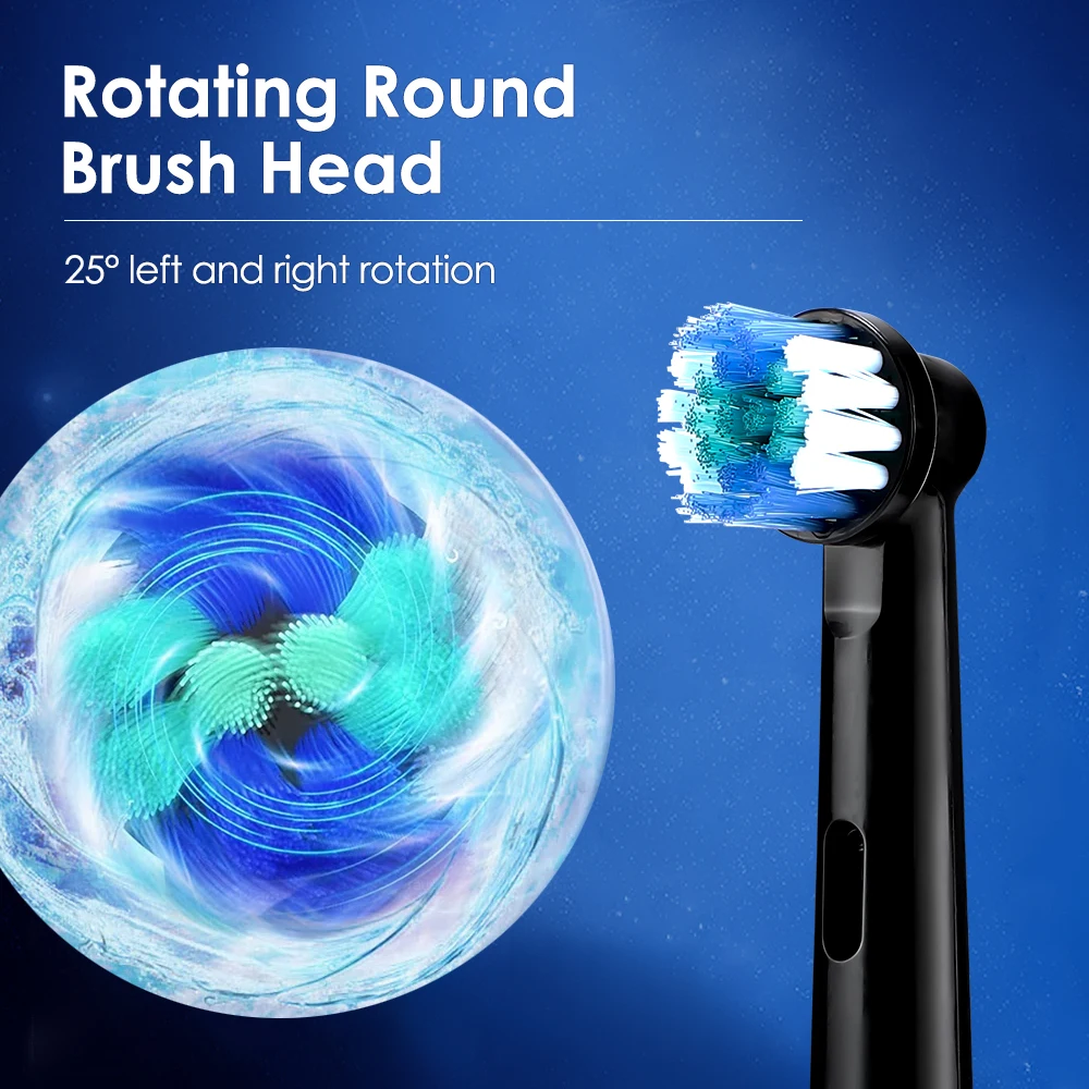 Electric Toothbrush Rechargeable Toothbrush for Adults 5 Modes Rotary Electric Toothbrushes with 4 Replacement Soft Brush Heads