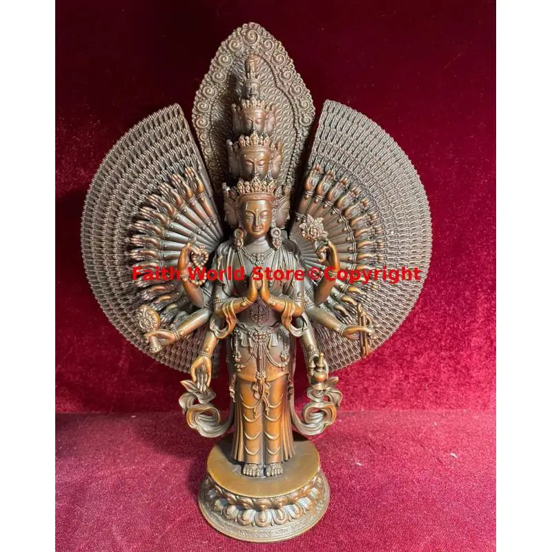 

Boutique handmade Taoist Buddhism figure of Buddha Thousand-hand Bodhisattva Guanyin exorcise evil spirits demons Town house