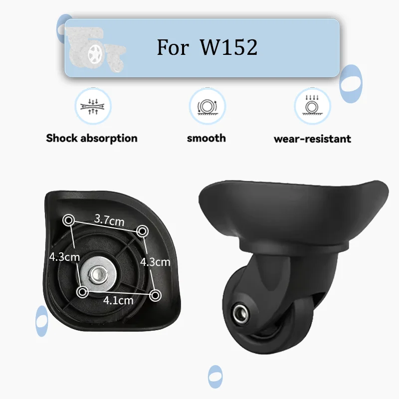 

For W152 Luggage Replacement Wheels - Durable 360° Swivel Casters with Reinforced Bearings, Wear-Resistant and Slip-Resistant