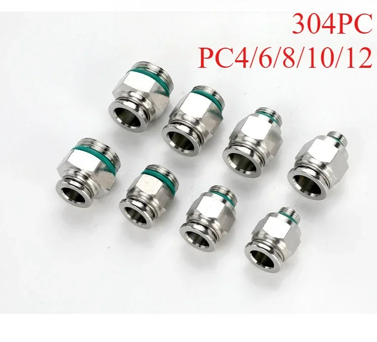 

Быстроразъемное соединение из нержавеющей стали 304 PC8-G02/10-G01 с резьбой G и уплотнительным кольцом - без необходимости использования ленты для пневматических систем