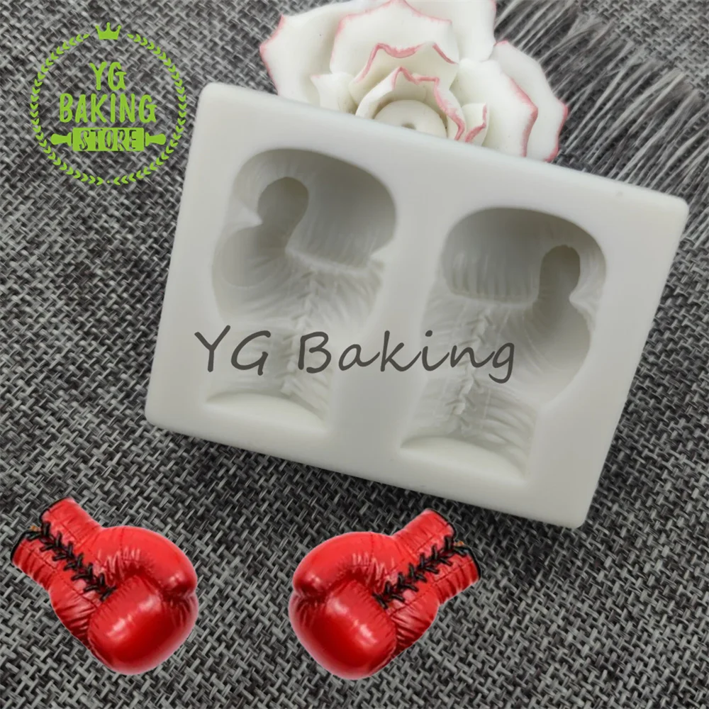 Dorica Boxing Gloves Silicone Mold Fondant Chocolate Mould Cake Decorating Tools Kitchen Chocolate Pastry Accessories Bakeware