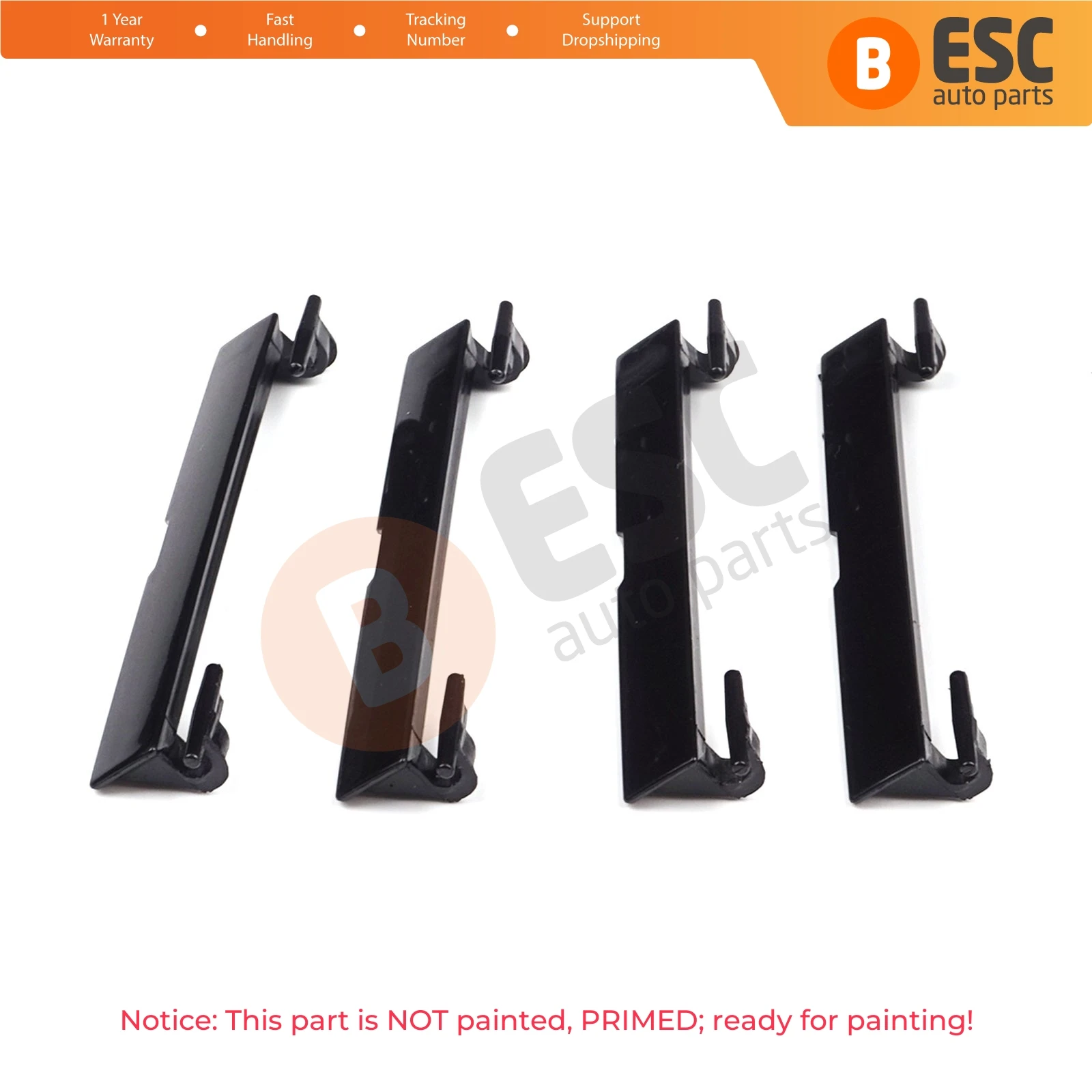 ESR630-1 4X Roof Flap Rack Carrier Mount Molding Port Bag Rail Lid Cover Trim A2136900182 for Mercedes E W213  S213  95*12 mm