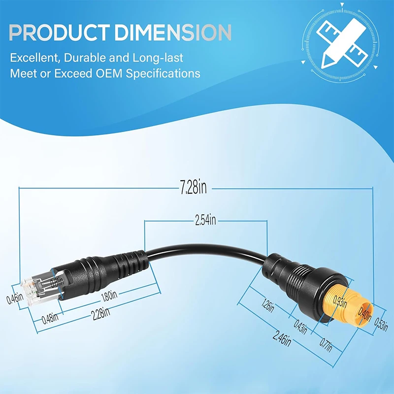 Immagine 7: Cavo Adattatore Ethernet RJ45 a 5 Pin per Display Simrad NSO evo2, Zeus2