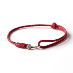 Handmade Red String Bracelet with Cloud Lock for Women Men Adjustable Black Rope Bracelet Amulet for Protection Charm Jewelry