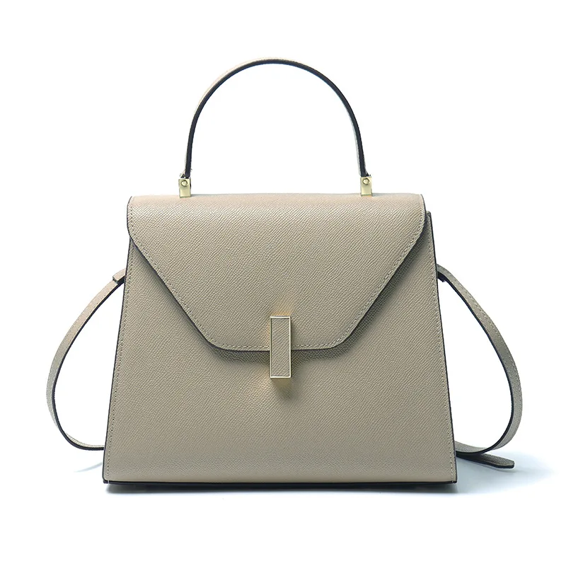 

European and American new leather iside bag large capacity fashion simple cowhide shoulder crossbody portable women's bag tide