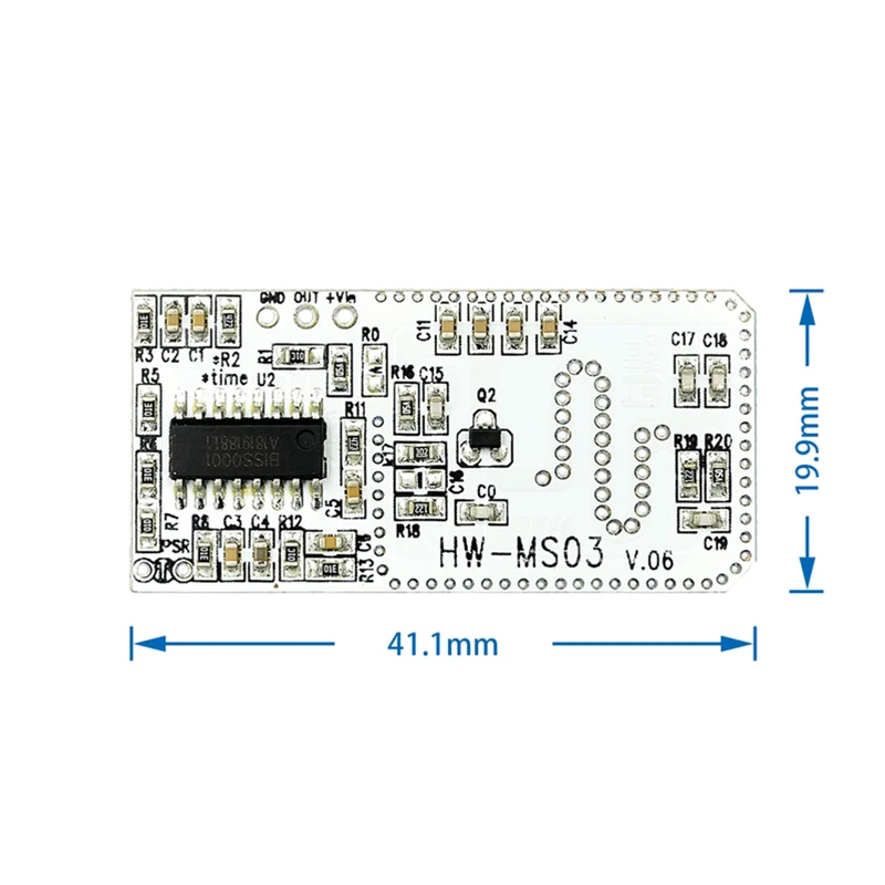 Motion Radar Sensor HW-MS03 2.4GHz to 5.8GHz Human Body Induction Switch RCWL-0516 Microwave Radar Sensor Module for Arduino Diy