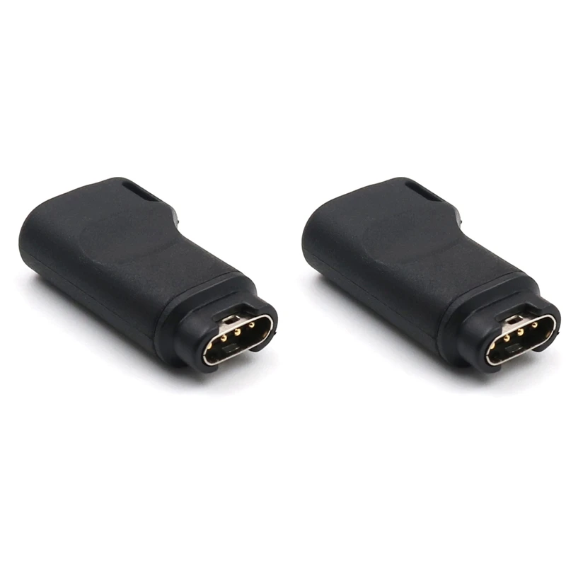 2X USB Type C Female To 4Pin Charge Converter For Garmin Quatix 5 Sapphire Vivosport Vivoactive 3/3T D2 Charlie Watch