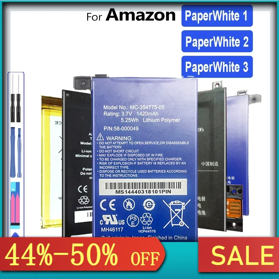 Battery MC-354775-03 MC-354775-05 For Amazon kindle Paperwhite 1 2 3 S2011-003-S 58-000008 DP75SD1 KPW2 KPW3