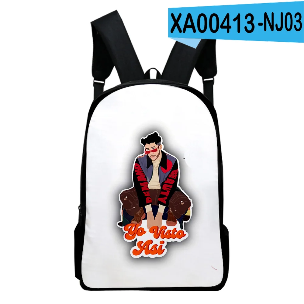 Mochila de Bad Bunny para estudiantes de primaria, mochila escolar de gran capacidad con cremallera para ordenador portátil, niños, niñas y hombres, nueva