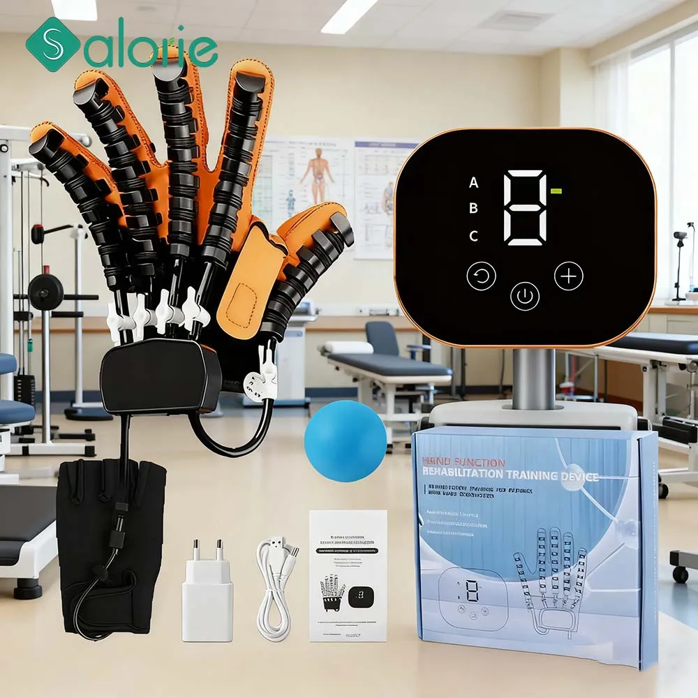 Hand Robot Rehabilitation Glove, Finger Function Trainer for Stroke Hemiplegia Patients Hand Rehabilitation Training Device