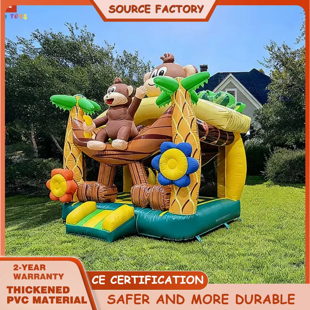 

Inflatable Monkey Bouncer House Outdoor Jumping Bouncy Castle Bouncer For Birthday Party Inflatable Park Bouncer Playground Toy
