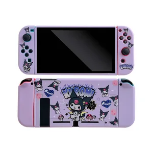 Kartun Kuromi Casing Pengisi Daya Stasiun Dok Penutup Cangkang Pelindung untuk Nintendo Switch Kulit Pelindung Konsol NS Oled 6 casing nintendo switch kuromi penjualan terbaik - №
