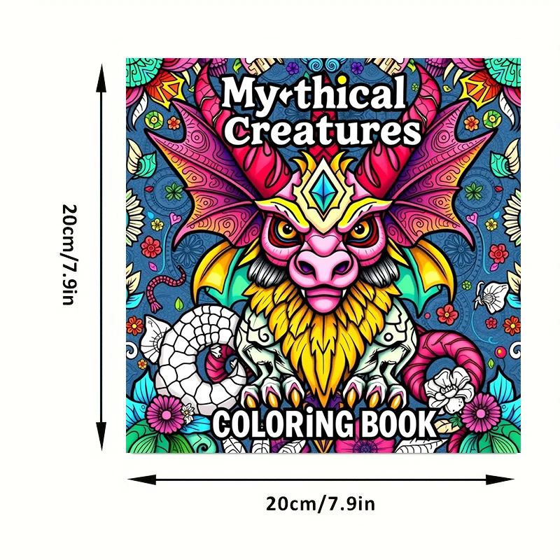 Livre de coloriage de créatures mythiques originales, 28 pages, pour adultes |   Livre de coloriage, fournitures de dessin pour Noël, Thanksgiving