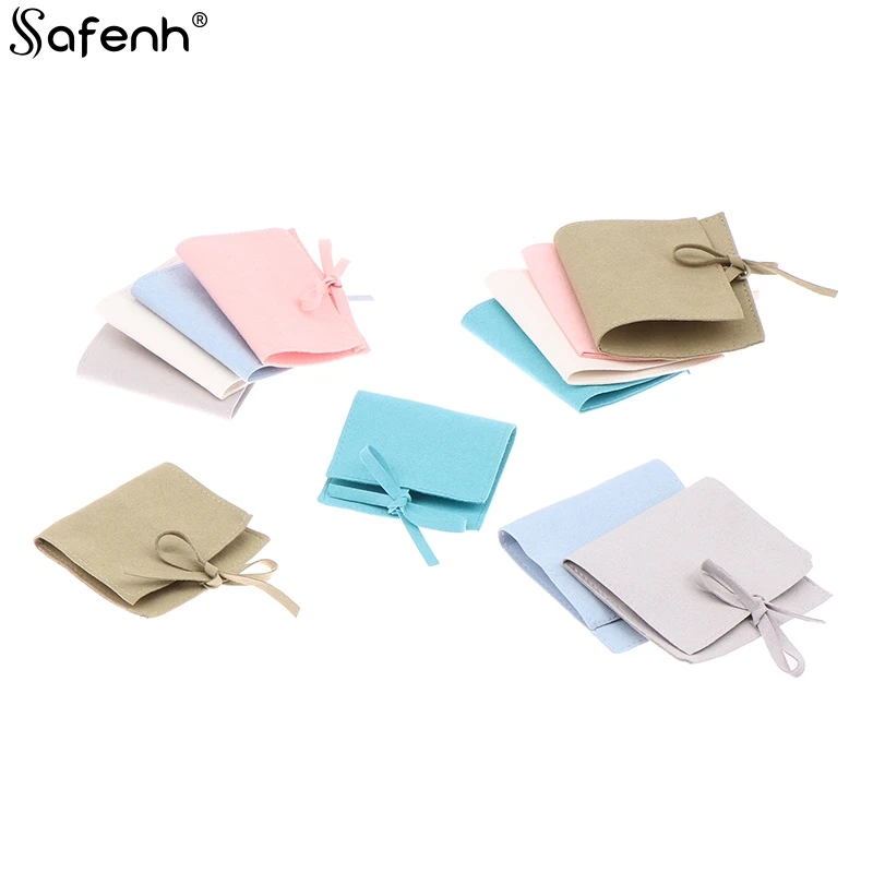 

1pc Microfiber Velvet Jewelry Packaging Pouches Chic Wedding Favor Bags Microfiber Cosmetic Bag Product Package Wedding Gift Bag