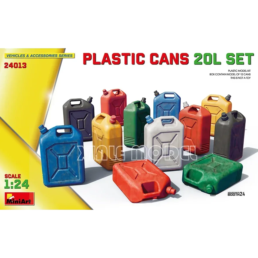 

MiniArt 24013 1/24 Plastic Assembly Model Kit 20L Plastic Barrels Set Diorama Accessories