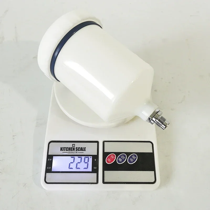 600ML White Plastic On-Pot Paint Cup for Japanese ANEST IWATA Spray Gun, Disposable Painting Consumable Accessory