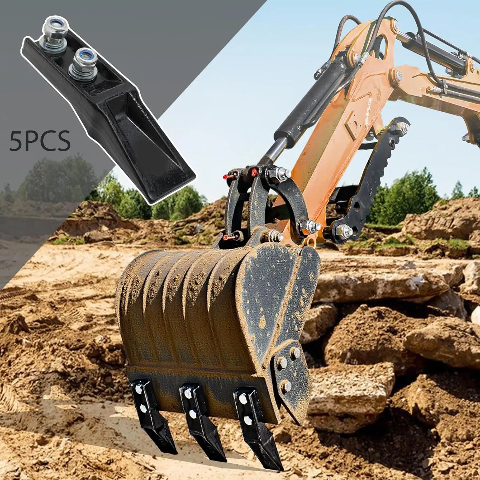 Excavator Bucket Teeth Set Efficient Heavy Duty Steel Quick Change Ripper for Spare Parts for Excavator Maintenance