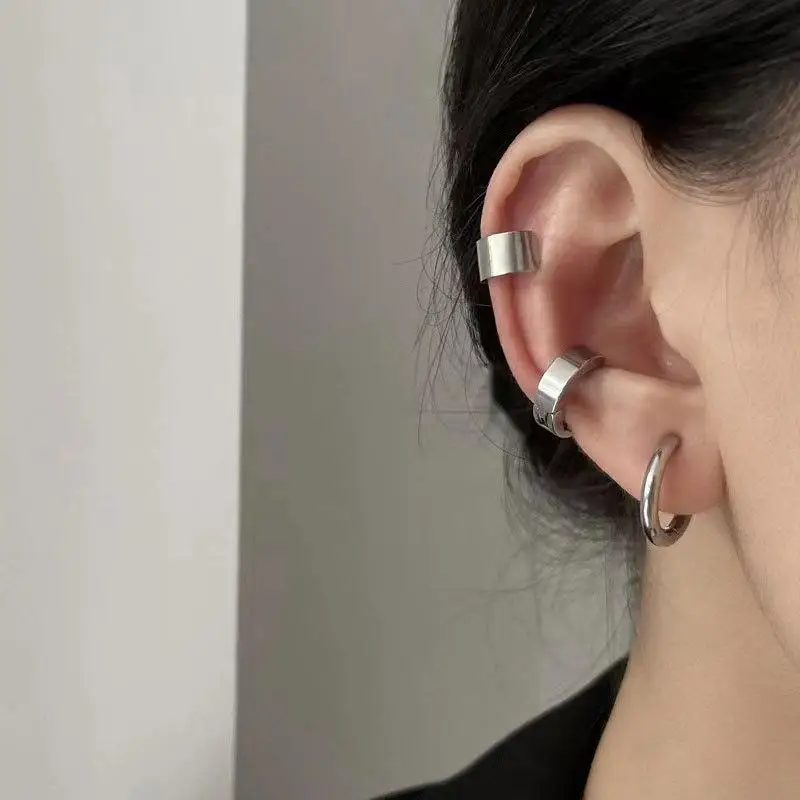 Titanium Steel Ear Clip Non Piercing Women Mens Earrings With Hypoallergenic Fade Resistant Design Perfect For Daily Wear Stree
