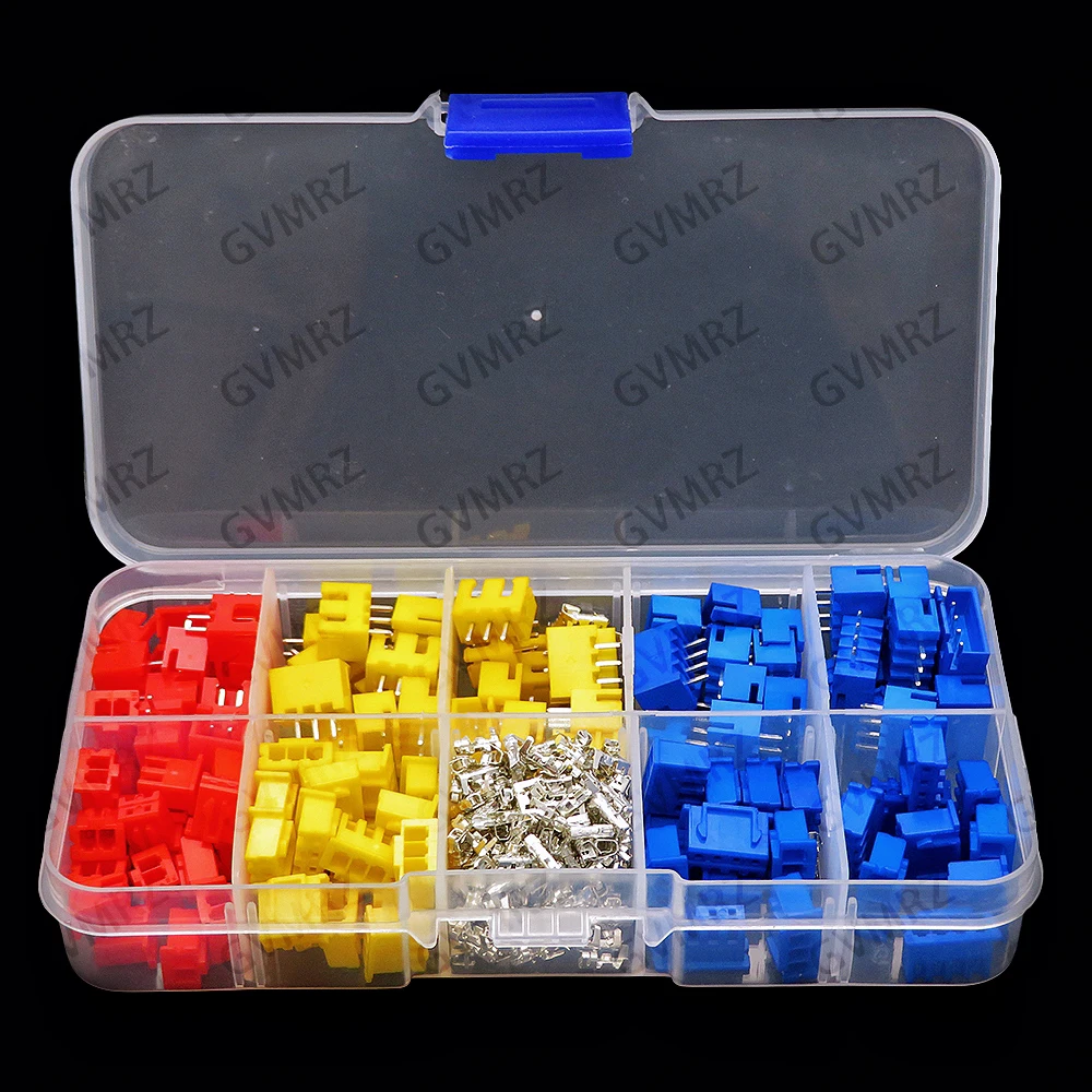 320PCS 2-4P XH2.54 Jst Terminal Male Female Wire Connector Adaptor 2p 3p 4p 2.54mm Pin Header Housing KIT 