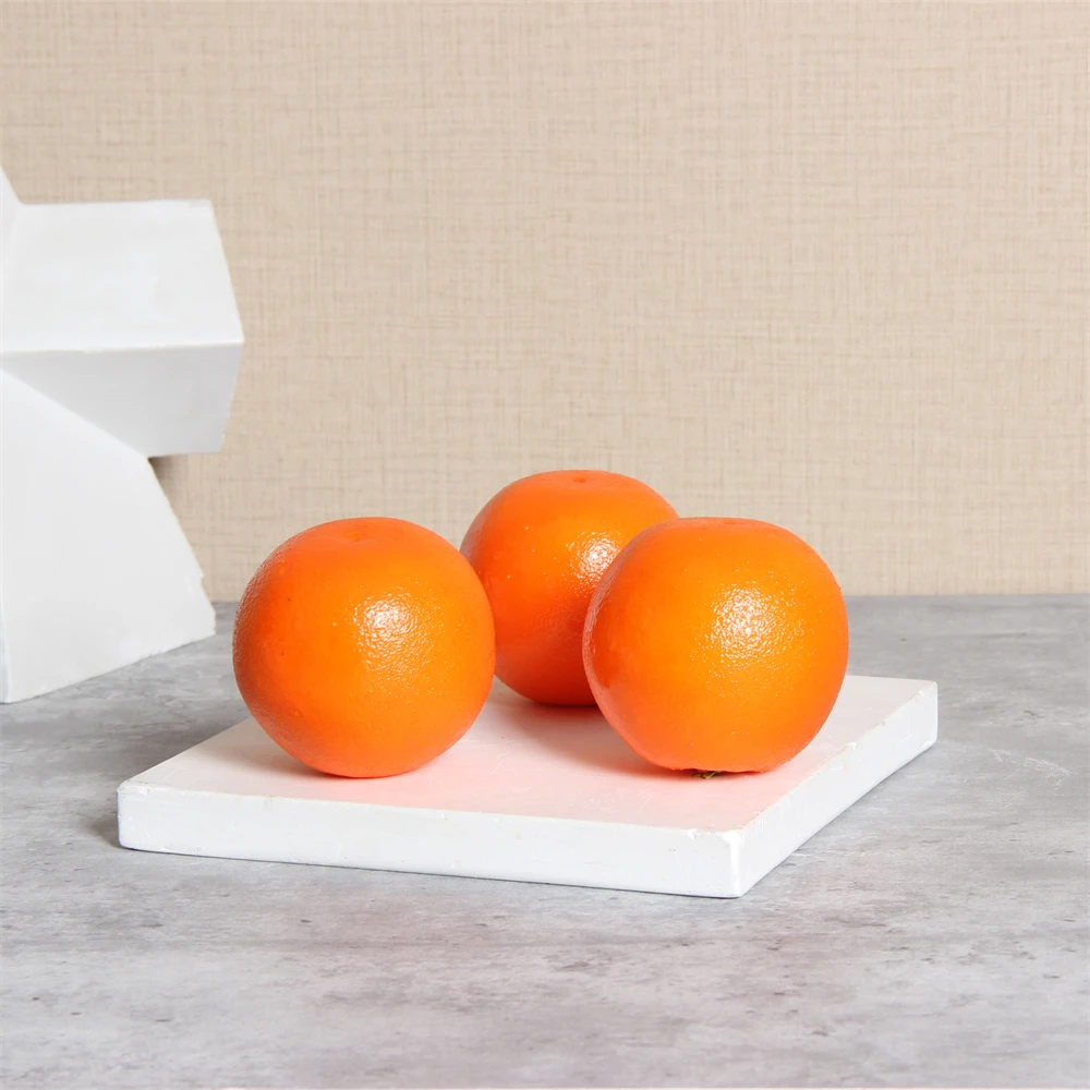 6-teilig, Simulationsorangen, künstliche orangefarbene Modelle, gefälschte Früchte, Heimtextilien, Restaurant-Obsttablett, Dekoration, Fotografie – Detail 10