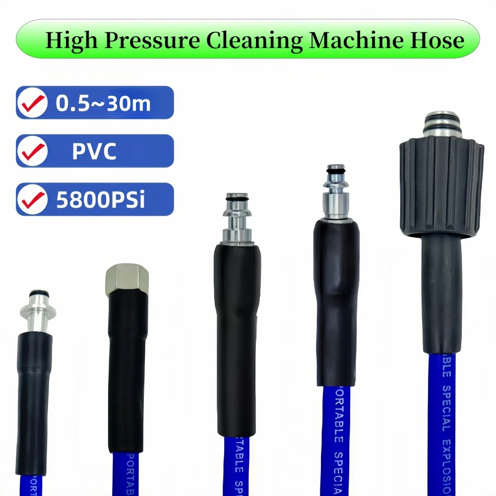 0.5~30m High Pressure Cleaning Machine Hose Car wash Water Cleaning Hose Extension Hose For Karcher Bosch Interskol Lavor Kohler 