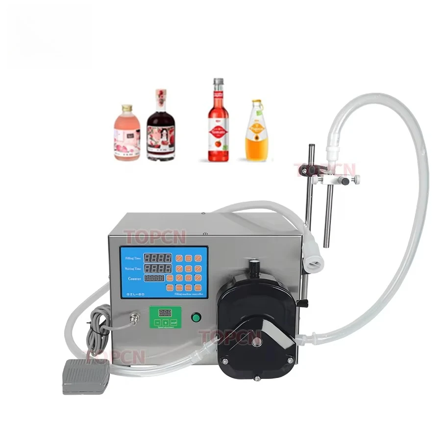 Small Scale Digital Single Head Quantitative 13L Peristaltic Pump Liquid Glue Bottles Filling Machine