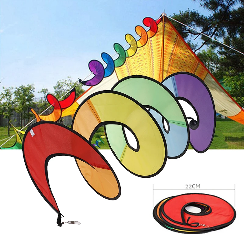 Colorful Camping Tent Foldable Spiral Windmill Wind Spinner Home Decor Toys