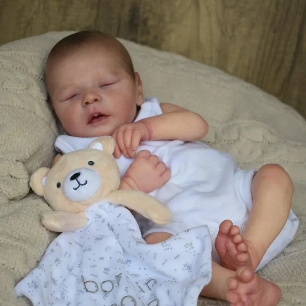 40CM Bebe Reborn Doll Luisa Lifelike Premie Sleeping Baby Handmade 3D Painted Skin Many Details Veins for Kids Birthday Gift