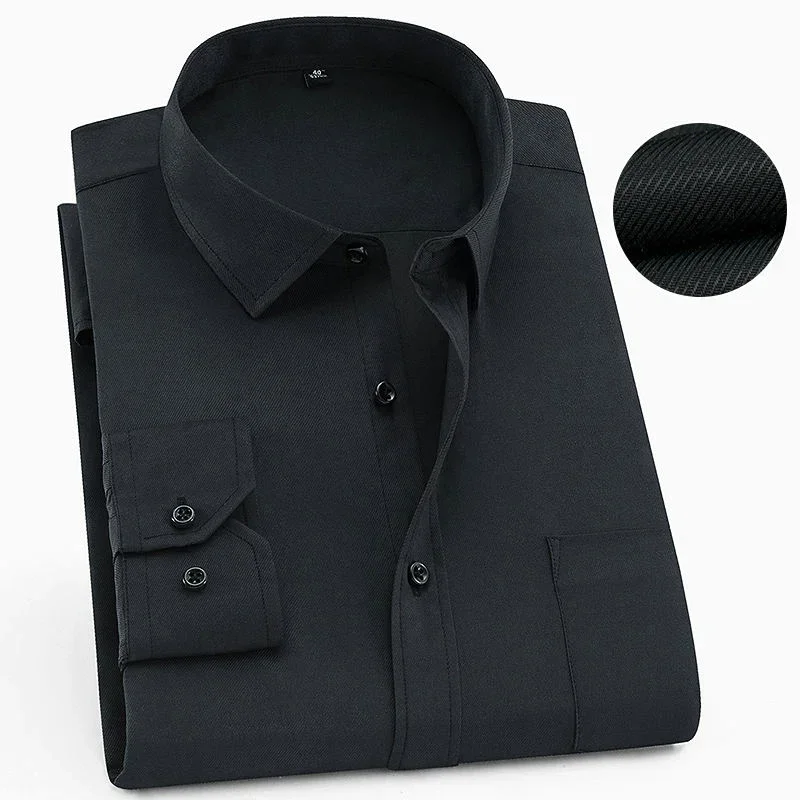 

Plus Large Size 8XL 7XL Men's Fashion Casual Long Sleeved Shirt Slim Fit Male Social Business Dress Shirt Brand Men Clothing