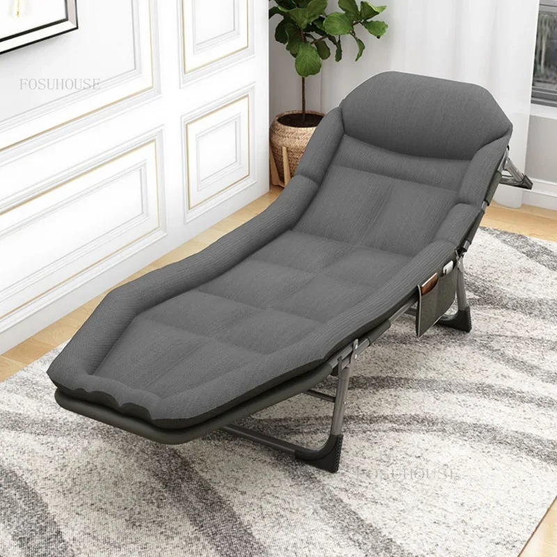 

Indoor Study Villa Folding Beds Durable Dormitory Leisure Recliner Front Desk Lunch Break Artifact Minimalist Balcony Camp Bed H