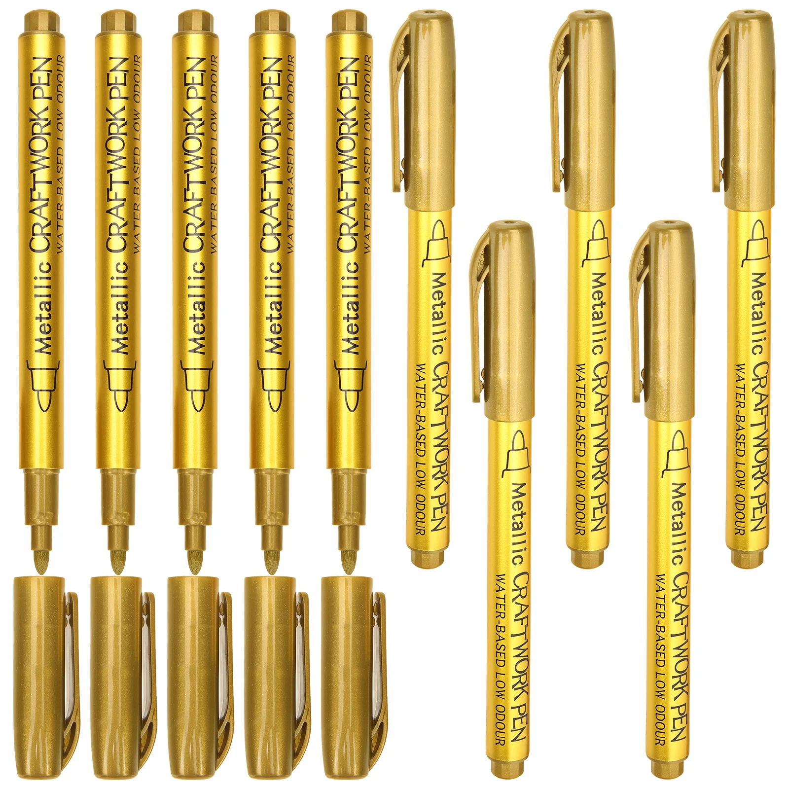 

10Pcs Oil Based Paint Pens Smooth Metallic Markers for Fabric Ceramic Art Projects Paint Markers Fabric Pens