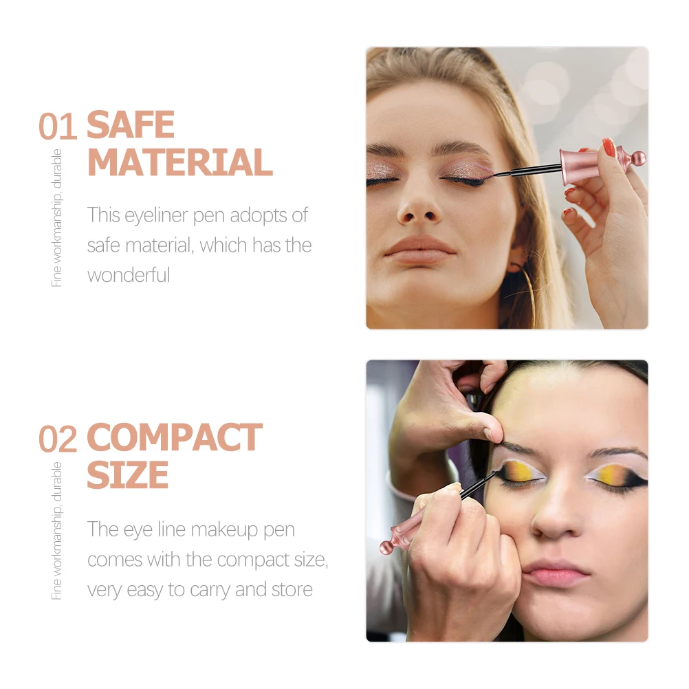 2Pcs Magnetic Eyeliner Liquid 4Ml Waterproof Professional Eyeliner Pen Magnetic Eyelashes Tool Long-Lasting Makeup for Women
