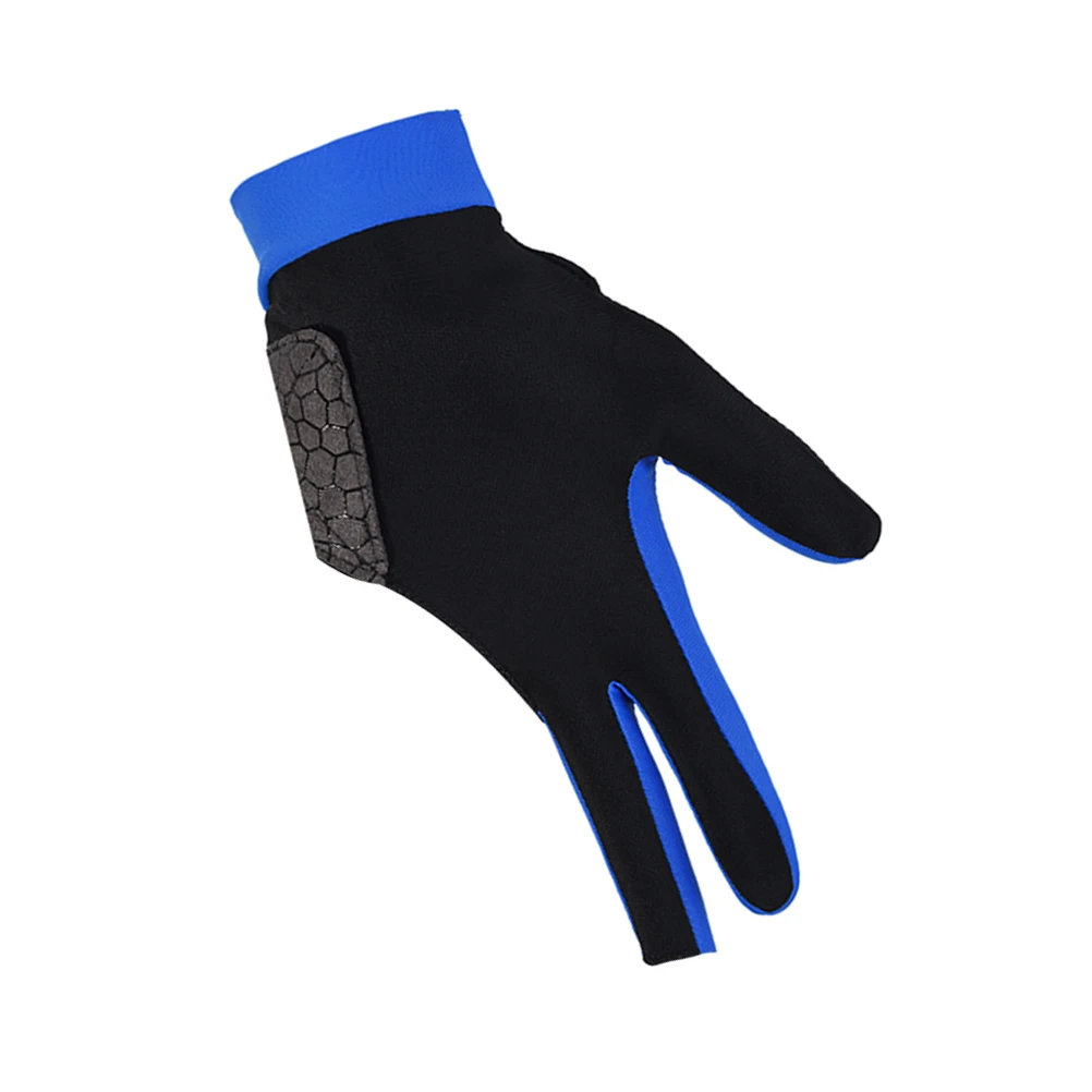 

3 Finger Billiard Gloves Anti Slip Lightweight Comfortable Wear Resistant Silicone Mat Exposing Finger Elastic Wrist Fit Left