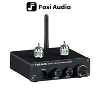 Preamplificador de Fonófono Bluetooth Fosi Audio para Tocadiscos, Preamplificador con Amplificador de Tubo de Vacío HiFi BOX X3