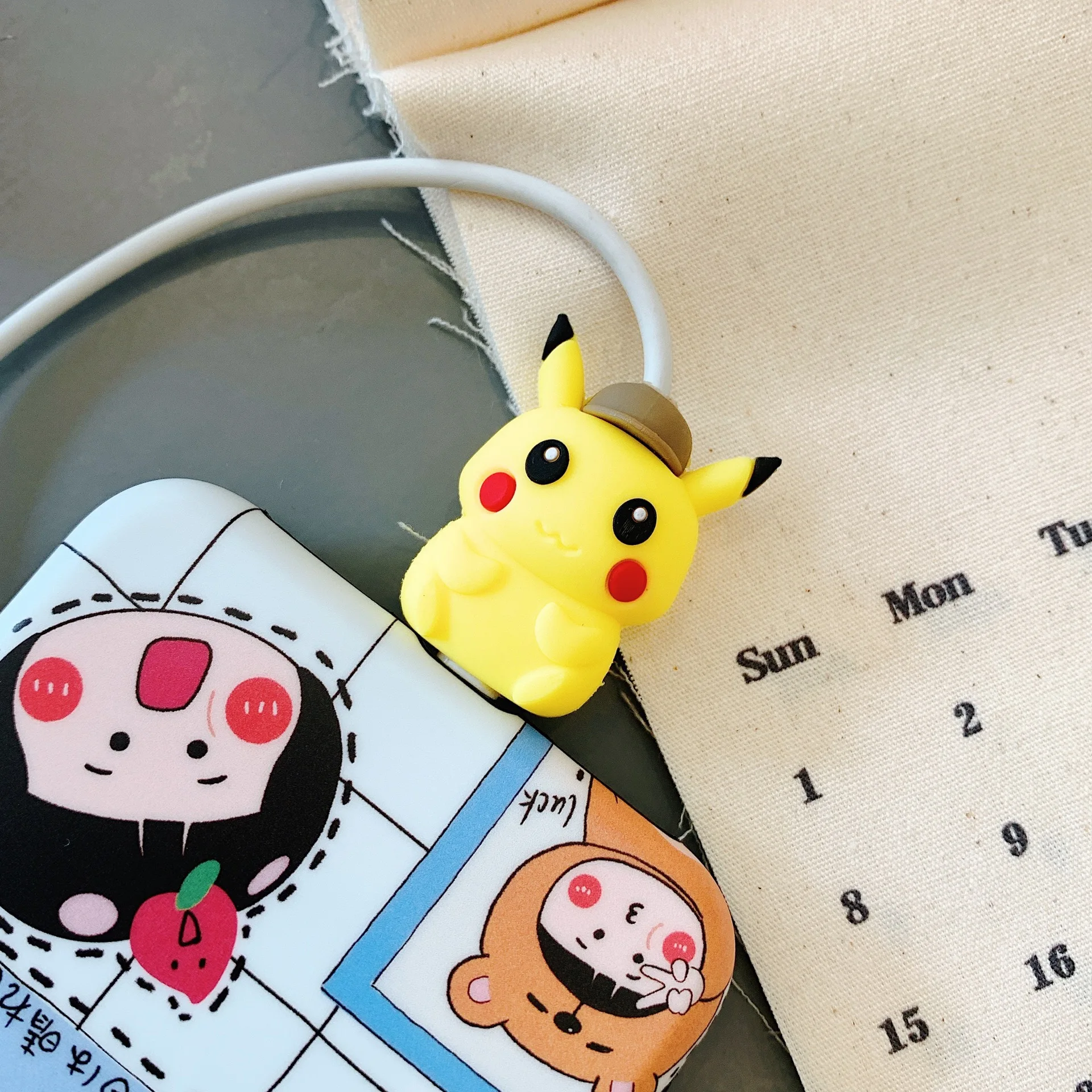 

Pokemon Data Cable Protective Cover Cartoon Figure Pikachu Protect Cases for Phone Accessories Anti-breaking Rope Birthday Gifts