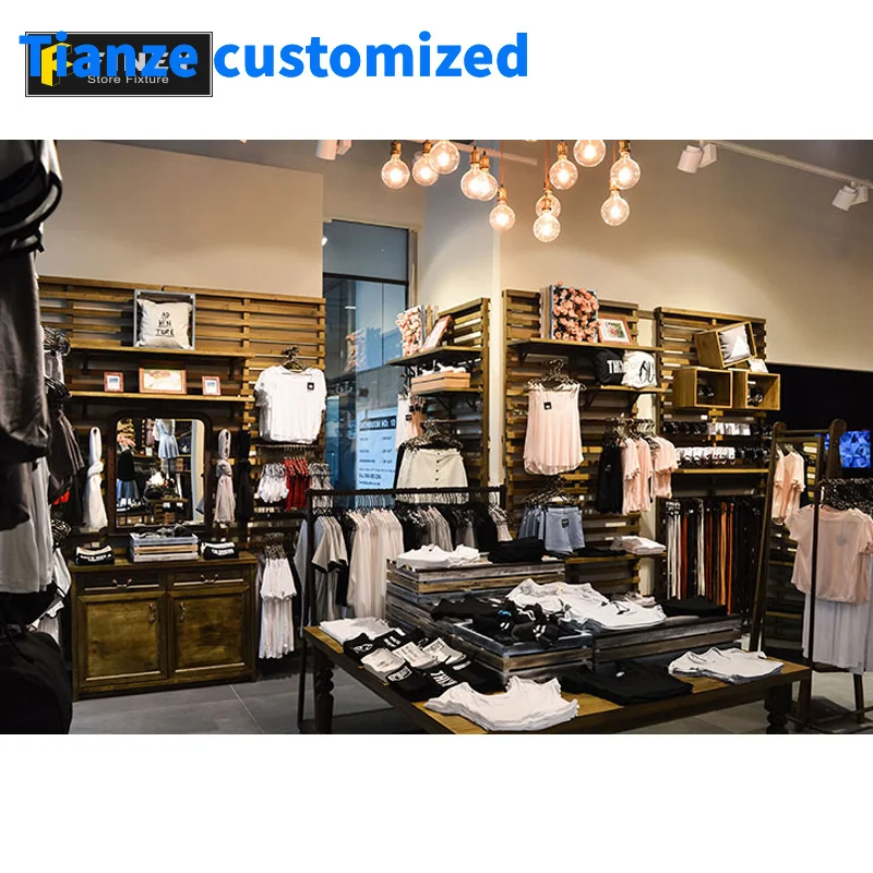 

（customized）Best Price OEM&ODM Shop Display Furniture Customized Garment Small Retail Shop Interior Design