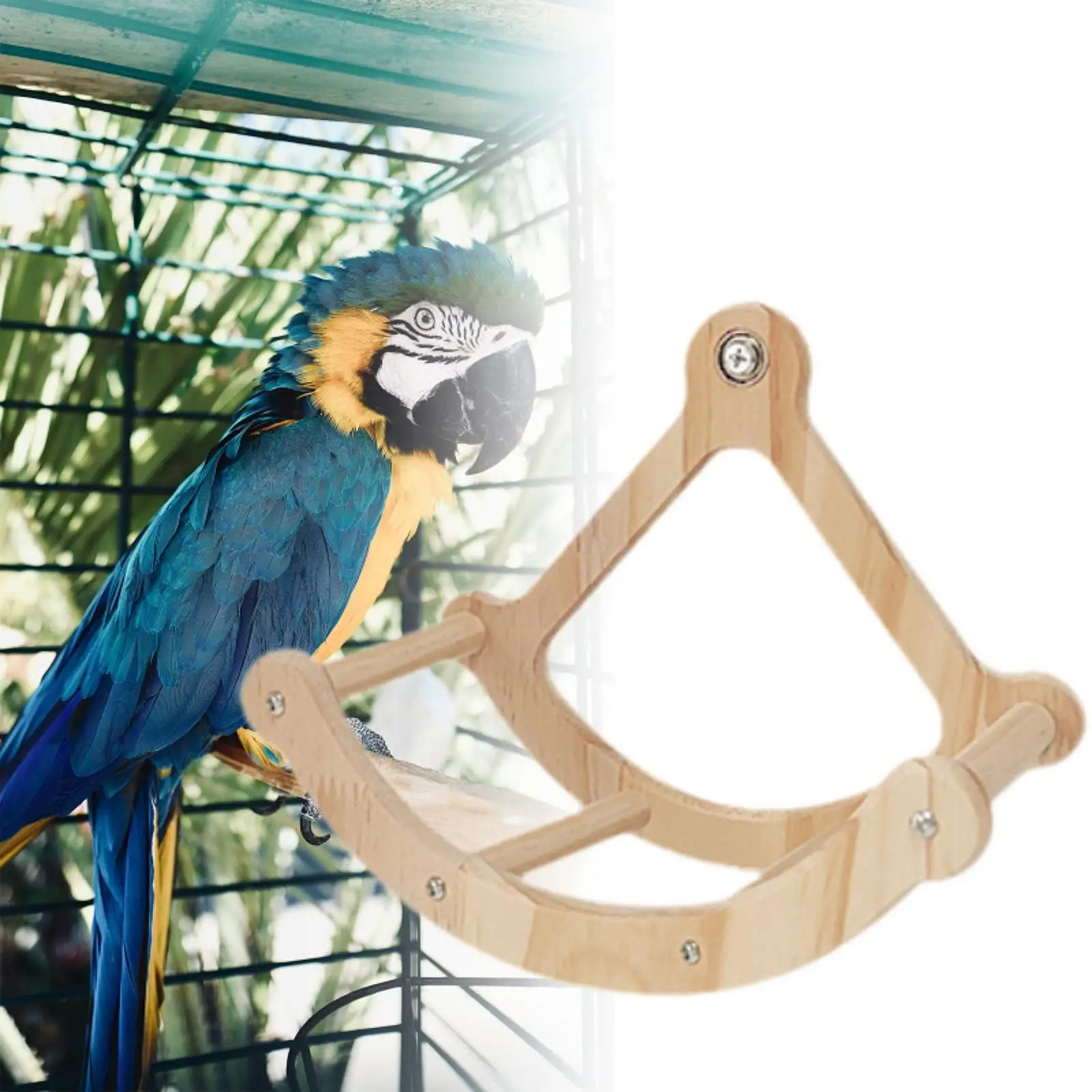 Suporte de poleiro para pássaros, brinquedo pendurado, suporte para pássaros para lovebirds, papagairo, calopsita