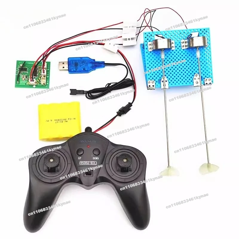 DIY Toy Power Kit for Four-Channel Remote Control Assembling Boat 4.8v/6v Front and Back Paddle Two-wheel Drive Scientific