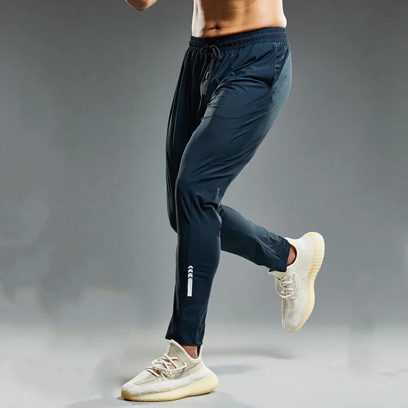 

Summer Thin Men's Running Sports Pants Gym Fitness Training Trousers Bicycle Jogging Sweatpants