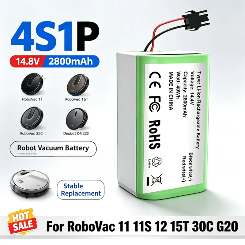 Robot aspirateur batterie 4S1P 2800mAh batterie INR18650  pour MMB-300 X500 X520 Xfemale Mamibot EXVACcondeed EXVAC880