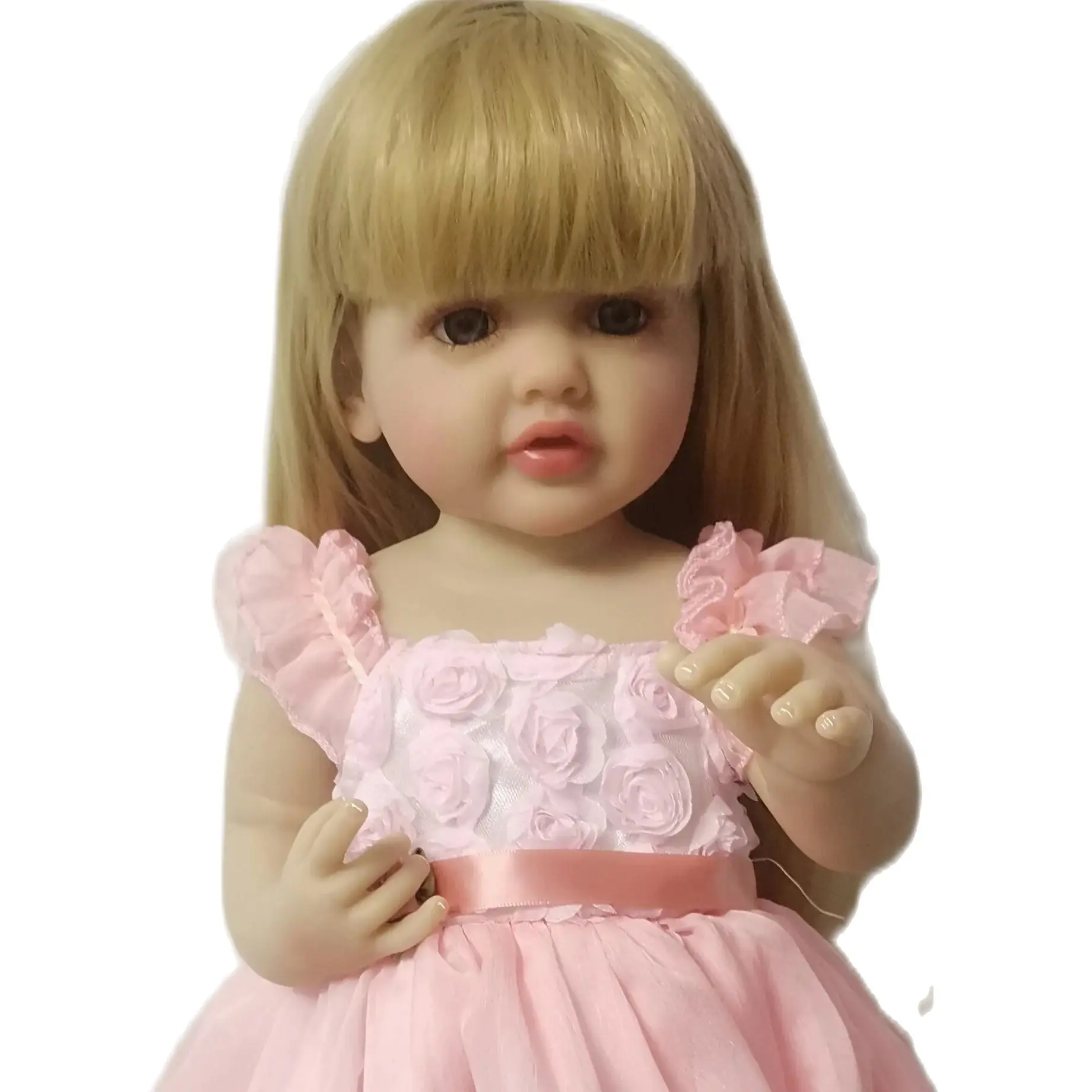 

55cm Whole Body Silicone Vinyl Bebe Reborn Pretty Girl Handmade Lifelike Realistic Boneca Waterproof Bath Children Toy Best Gift