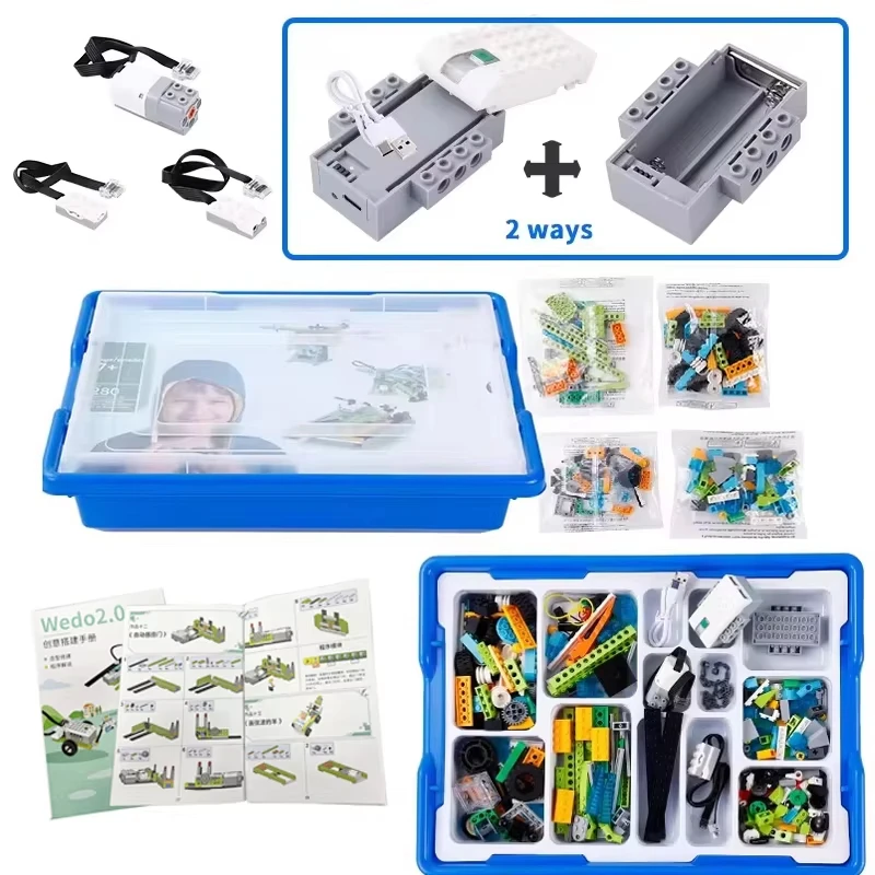 

НОВЫЙ Набор WeDo 2.0 Core Set для робототехники STEAM, в коробке, совместимый с конструктором We-Do 45300, развивающие игрушки DIY, рождественские подарки